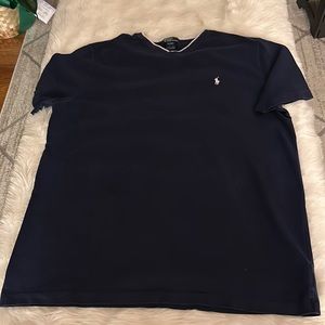 Navy blue Polo by Ralph Lauren tee shirt. V-Neck, Size, Boys XL(18-20)